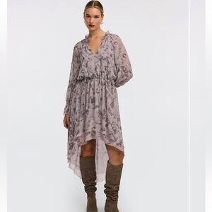 ✨3/$45✨Elegant Gray Floral Women's Dress